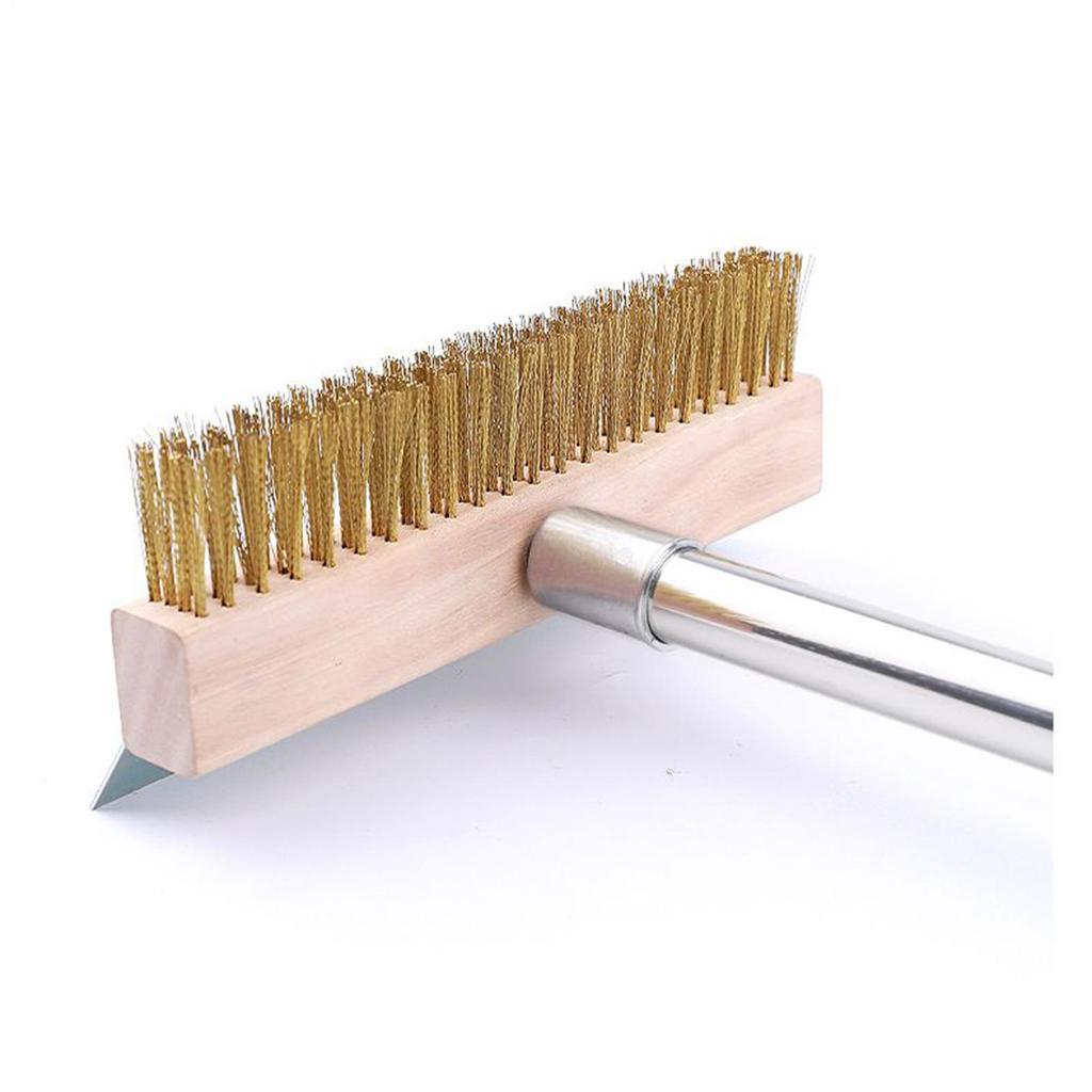 Pizza Stone Brush Aluminum Pizza Oven Tools With Long Handle Home Kitchen Supplies For Outdoor Cooking Grilling Fryer Baking
