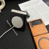Suitable for Samsung Galaxy Z Flip6 Folding Phone Case ZFold6 Leather MagSafe Dustproof Tup Jacket