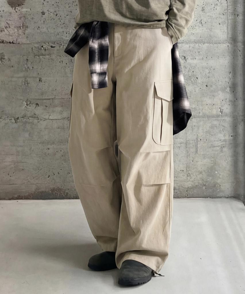 EZKATON Stray Cargo Pants Beige Jilp6930
