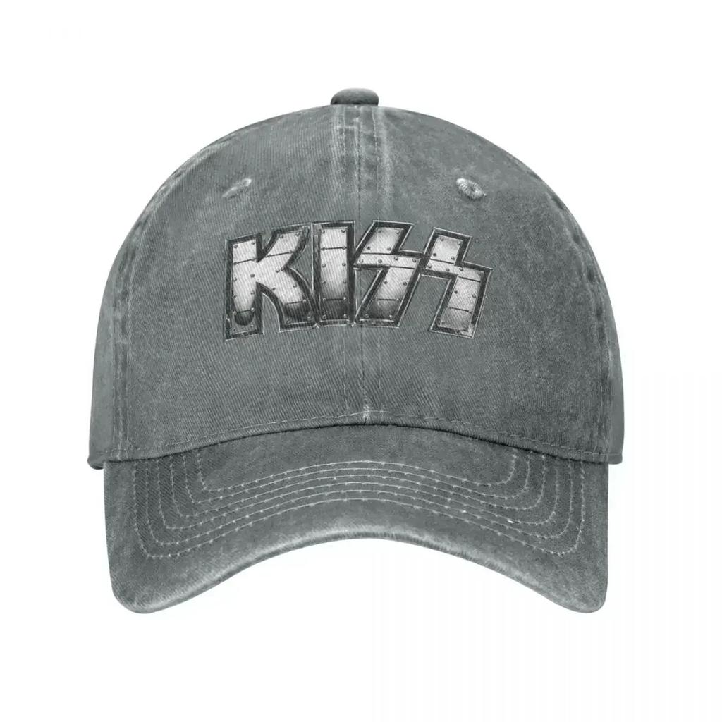 Kiss Heavy Metal Herren Damen Baseballkappe Rock Marke Used Denim Hüte Kappe Vintage Outdoor Alle Jahreszeiten Snapback Kappe