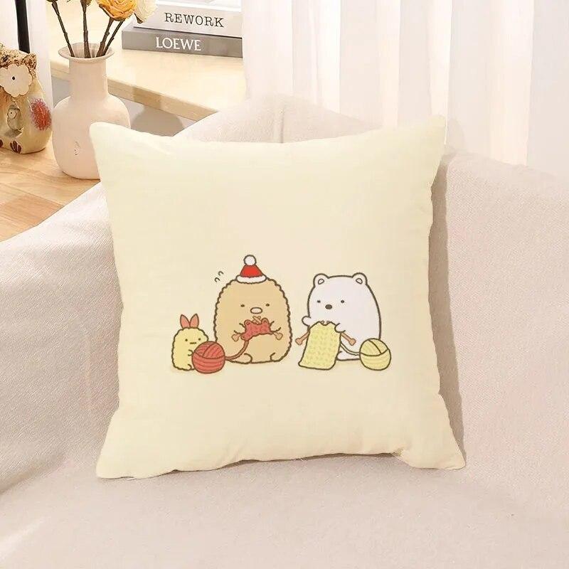 45x45cm cute cartoon print pillow case living room sofa office cushion cover home decoration children's gift