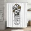 Floral Shower Curtain Botanical Bathroom Decor Nature Patterned Fabric Liner Vintage Farmhouse Style Washable Waterproof Home Te
