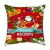 Cute Dacron Christmas Cushion Cover Printing Short Pillow Case Xmas Gift