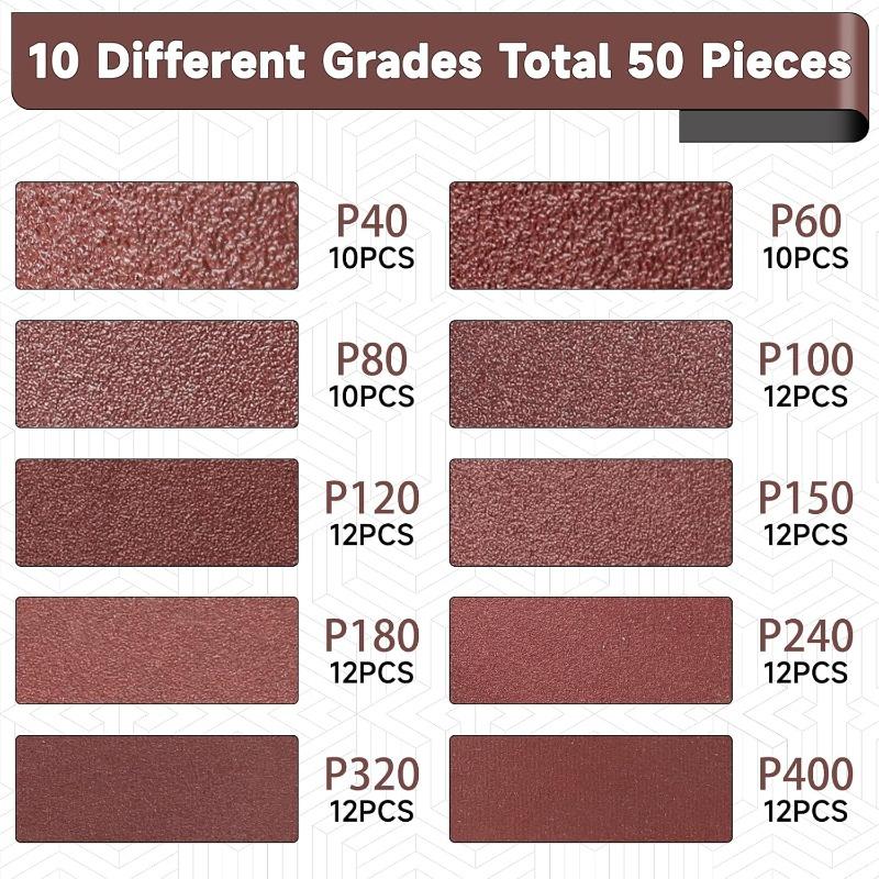 10 Pcs 40x305mm Aluminum Oxide Abrasive Belt Sander File Belt for Woodworking, Metal Polishing, Knife Sharpener