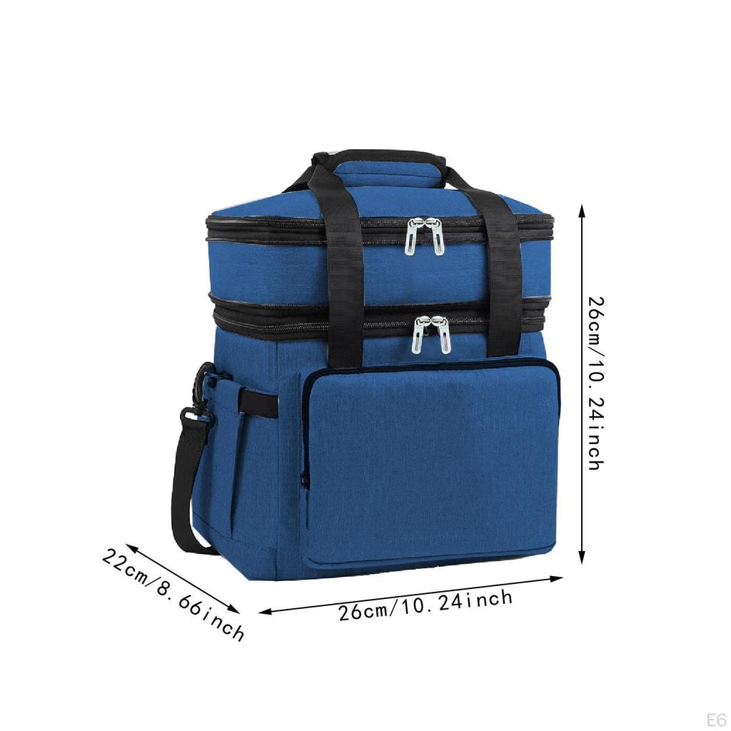 Cold Bag Expandable Container Thickened Food Double Level for Camping Office of The