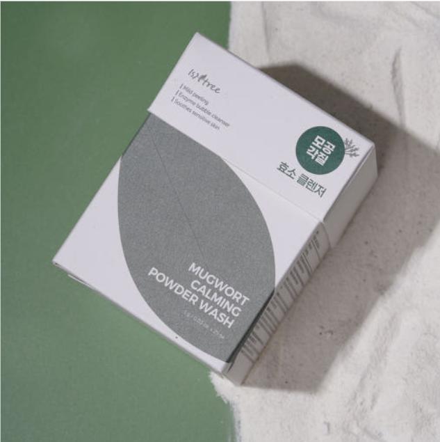 Isntree Mugwort Calming Powder Wash 25pcs – Gentle & Soothing Facial Cleanser