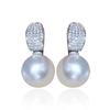 Noble Gentle Lady Style Pearl Earrings, Super Shiny Micro-Set Pearl Ear Buckles, Celebrity Smart Magazine