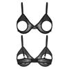 Hollow Out Open Cups Underwired Bra Tops Mesh Brassiere Underwear Corset Bustier Women Wedding Night Lingerie
