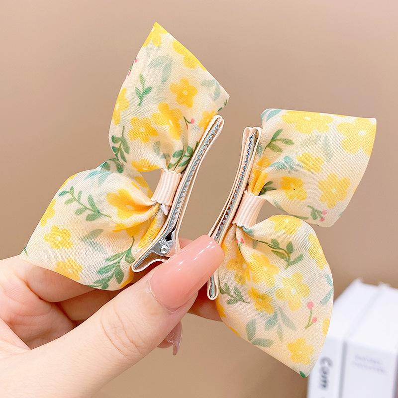 2PCS New Cute Princess Gradient Color Bow Girls Hairpins Children Headwear Hairgrip Hair Clips Barrettes Hair Accessories