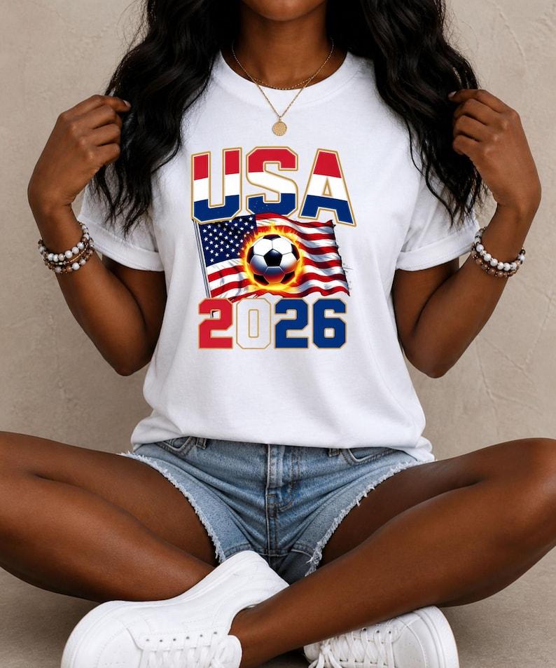 USA Soccer 2026 T-Shirt | American Flag World Cup Tee S