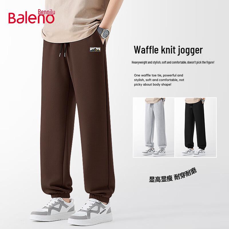 

Baleno Men s Waffle Knit Jogger Sweatpants M