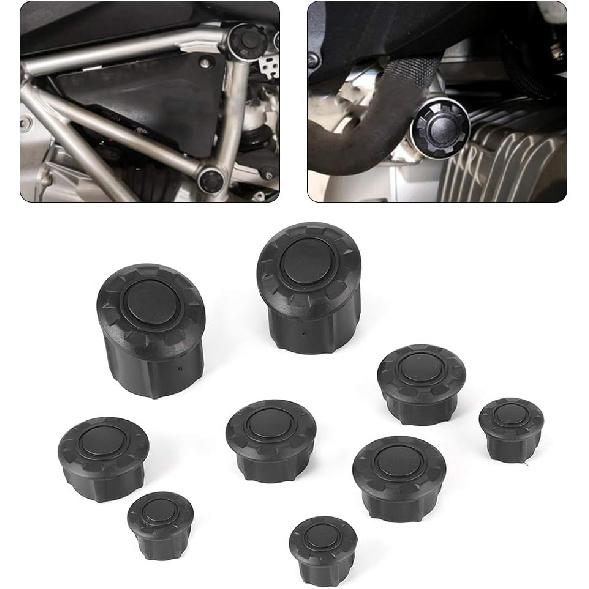 Motorcycle Frame Hole Cover, Akozon ABS Frame Hole Cover Swing Arm Plug Motorcycle Accessories Fit for R1250GS 2019?2020