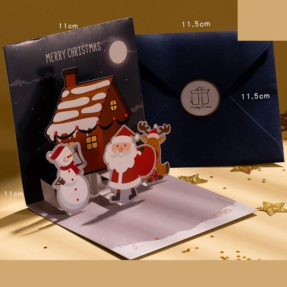 Christmas Tree Christmas Pop-Up Cards Thank You New Year Greeting Cards  Festivital Gifts