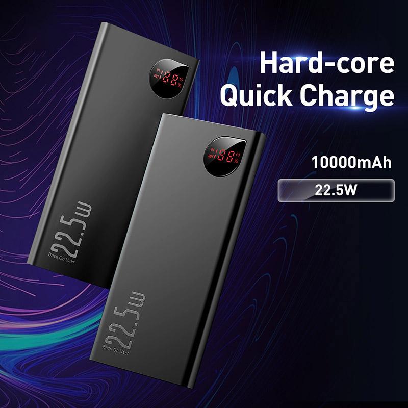 Baseus Adaman Metal Digital Display Hurtiglading 22,5 W 10000mAh-20000mAh Power Bank