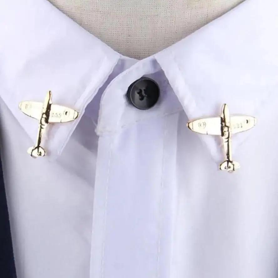 New 1 Pcs Two Aircraft Alloy Airplane Pins Children Lovely Brooch Clothes Cowboy Bag Holiday Gifts Shoes Bags Badges Customized