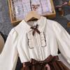 Girls' Fashion Dress: Fall Children's Retro Long-Sleeve Tulle Princess Dress