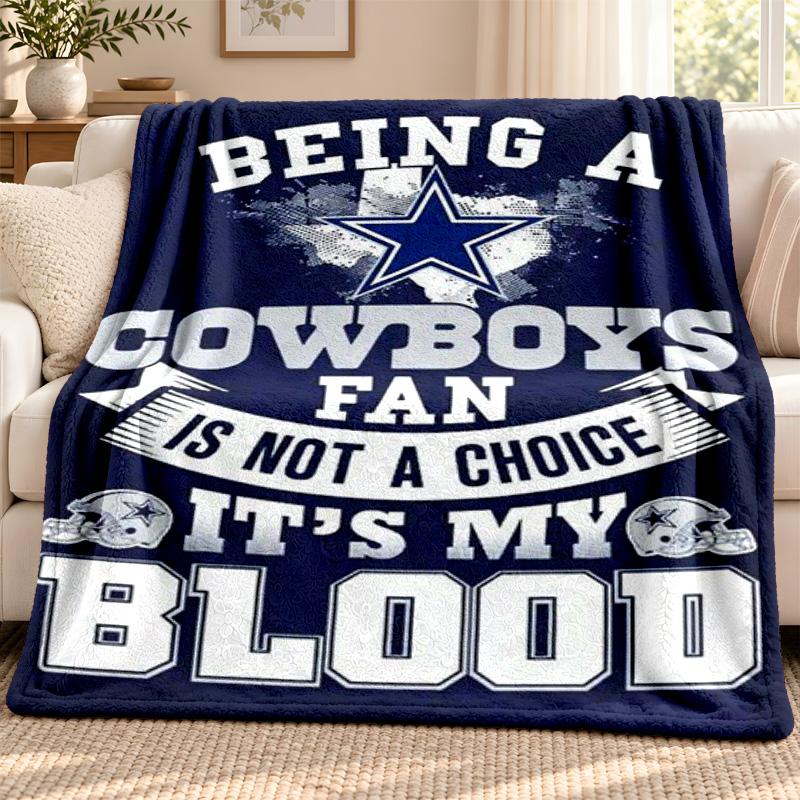 Dallas Cowboys Decke Flanelldecke Weich Gemütlich Plüsch Überwurf für Sofa Bett Leichtgewichtige Heimdekoration Outdoor Camping