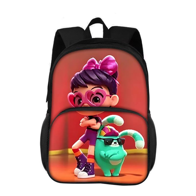 Abby Hatcher Round Front Bag Backpack New Cartoon Print Student Boys and Girls Best Birthday Gift for School