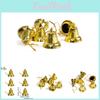 Luxurious Gold Plastic Christmas Bells 3cm Ornaments For Chic Holiday Decoration Ideas