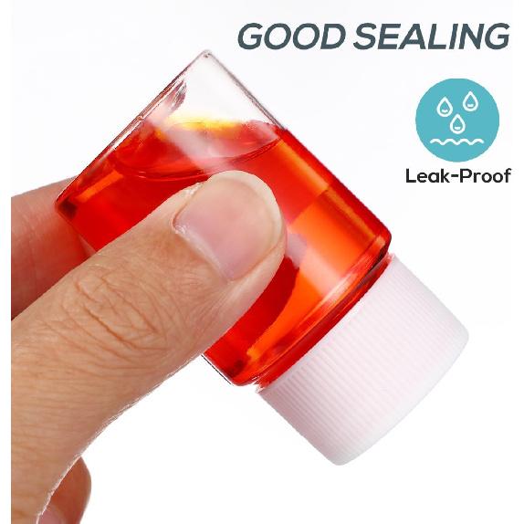 

10Pcs Pill Bottles with Blank Labels - 30ml Containers with Screw Caps- Plastic Empty Small Pill Container Leak-Proof Clear Sample Jar for Dispense