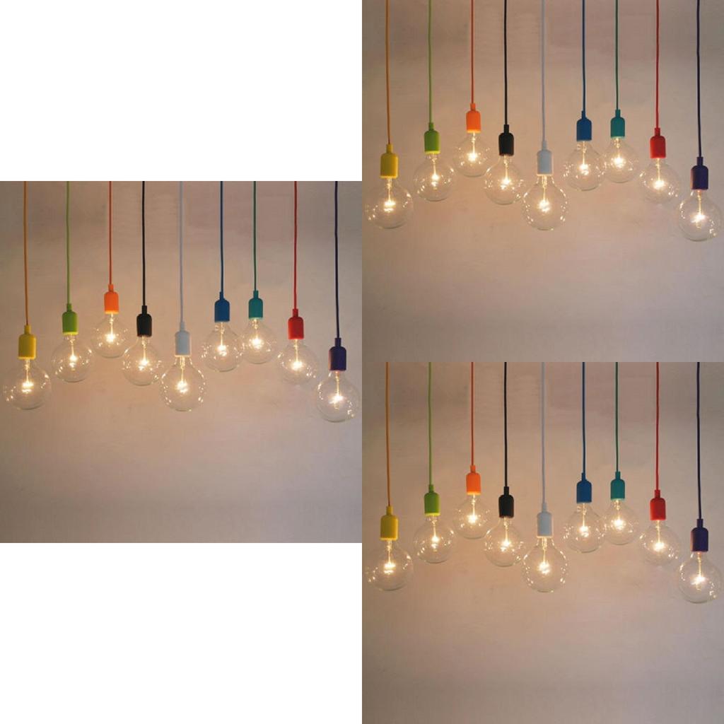 Silicone Pendant Light Socket With Control For Vintage Chandelier Decor