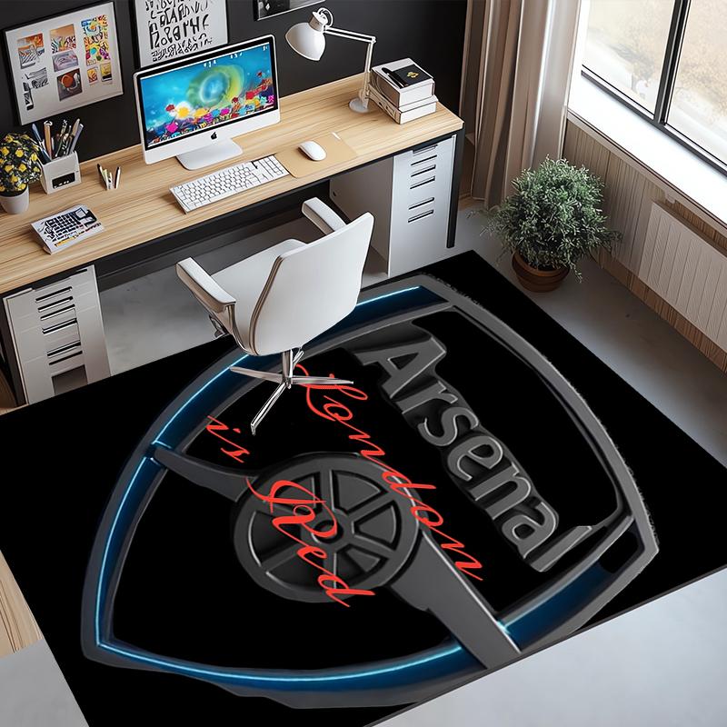 Arsenal F.C Pattern Rug, Indoor/Outdoor Mat, for Picnic, Gameroom, Bedroom, Office, Living Room, Home Decor Carpet, Birthday Gift