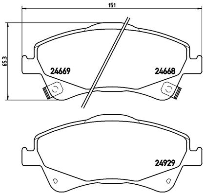 Brembo Brake Pads P 83 109X Rozmiar 10