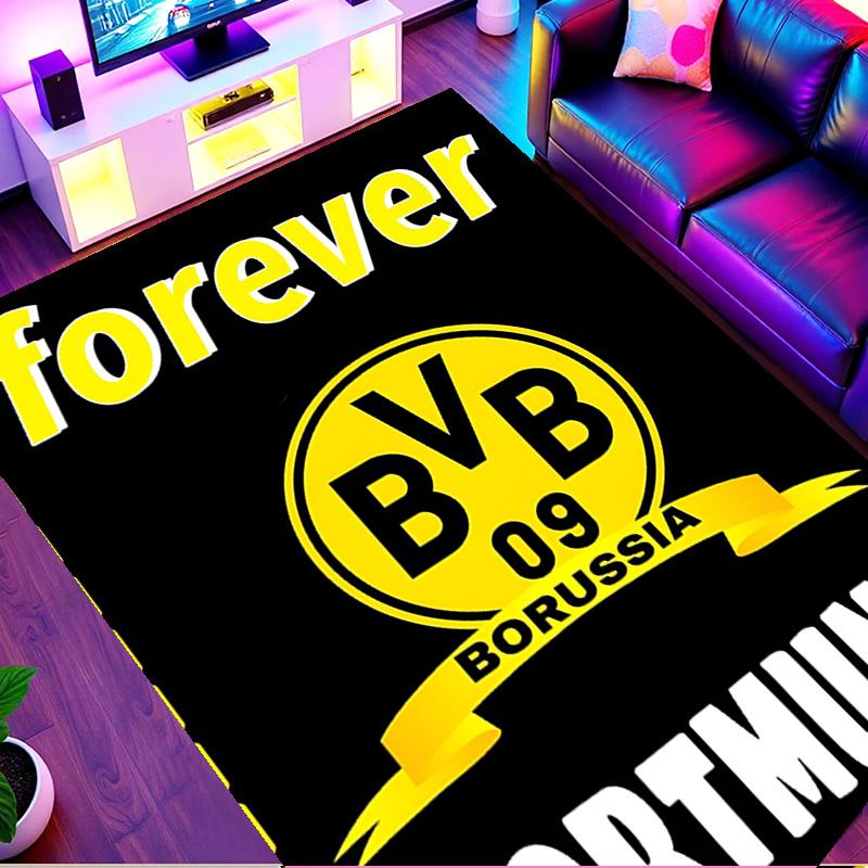 Alfombra Estampada Borussia Dortmund, Alfombra de Piso Lavable, Para Entrada Dormitorio Lavadero Oficina Estudio, Decoración del Hogar Regalo de Cumpleaños Navidad