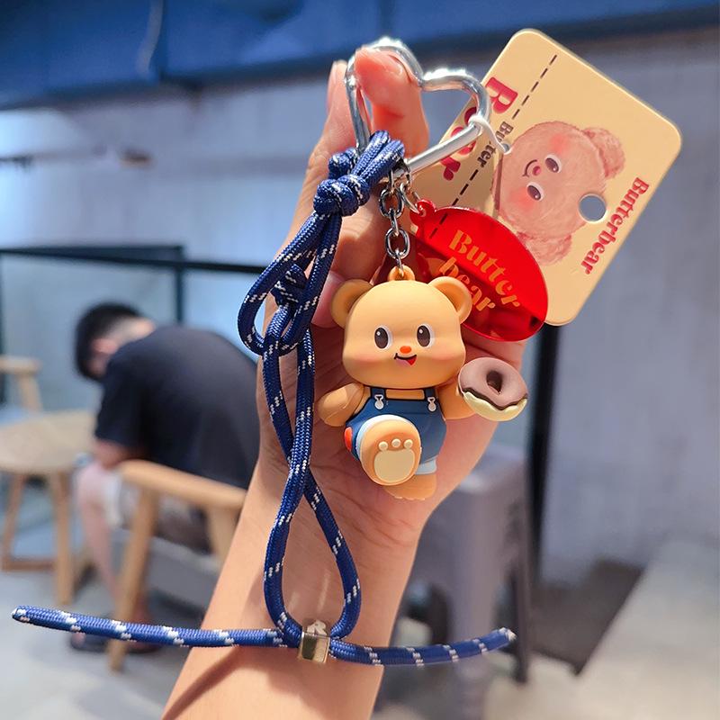 Chaveiro Fofo de Urso Trompete - Pingente de Presente Criativo para Casais