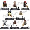 Classic Movie Pirates of the Caribbean Figures Building Blocks Sets Captain Jack Sparrow Davy Jones Accessories Children's Toys