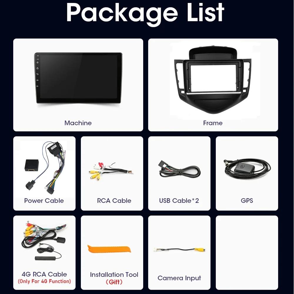 For Chevrolet Cruze J300 2008 - 2015 Car Radio Multimedia Video Player Navigation Stereo GPS Android 10 No 2din 2 Din  Head Unit