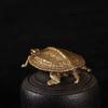 Solid Brass Feng Shui Turtle 24 Solar Terms 12 Hours Longevity Figurine Home Office Wealth Lucky Decoration