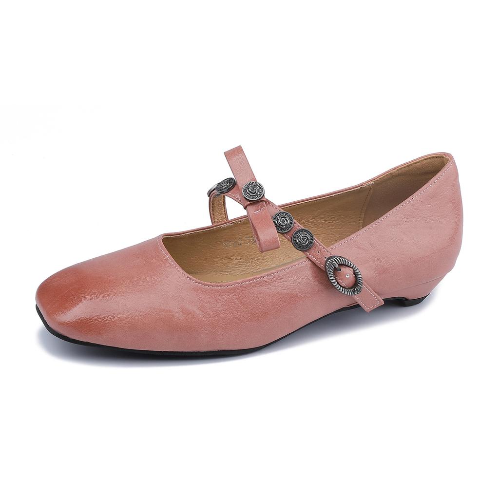 Single Shoes Women's Summer Outer Wear High-end Polish Retro Word Belt Mary Jane Shoes Women's 2025 with Skirt Casual Shoes