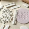 Handmade Pottery Alphabet Stamping Tool with 10 Number Upper Lower Case Clay Stamp  Studio Work