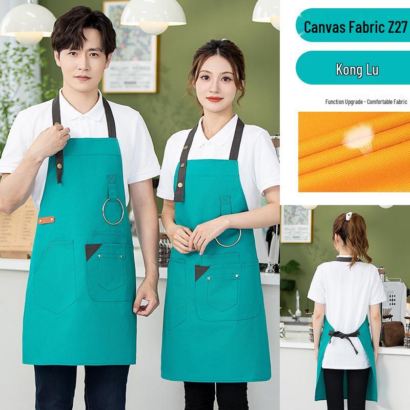 Women s Waterproof Canvas Apron for Nail Art, Kitchens & Cafes