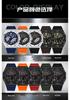 Sanda Men's Trendy Dual Display Casual Watch - Waterproof, Luminous, Octagonal Design with Countdown & Snooze Functions.