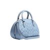 Coach Sydney 20 Classic Monogram Zip Closure Chambray Coated Canvas And Leather Shoulder Bag Women shoulder bag Light-Blue CH140-SVM6A