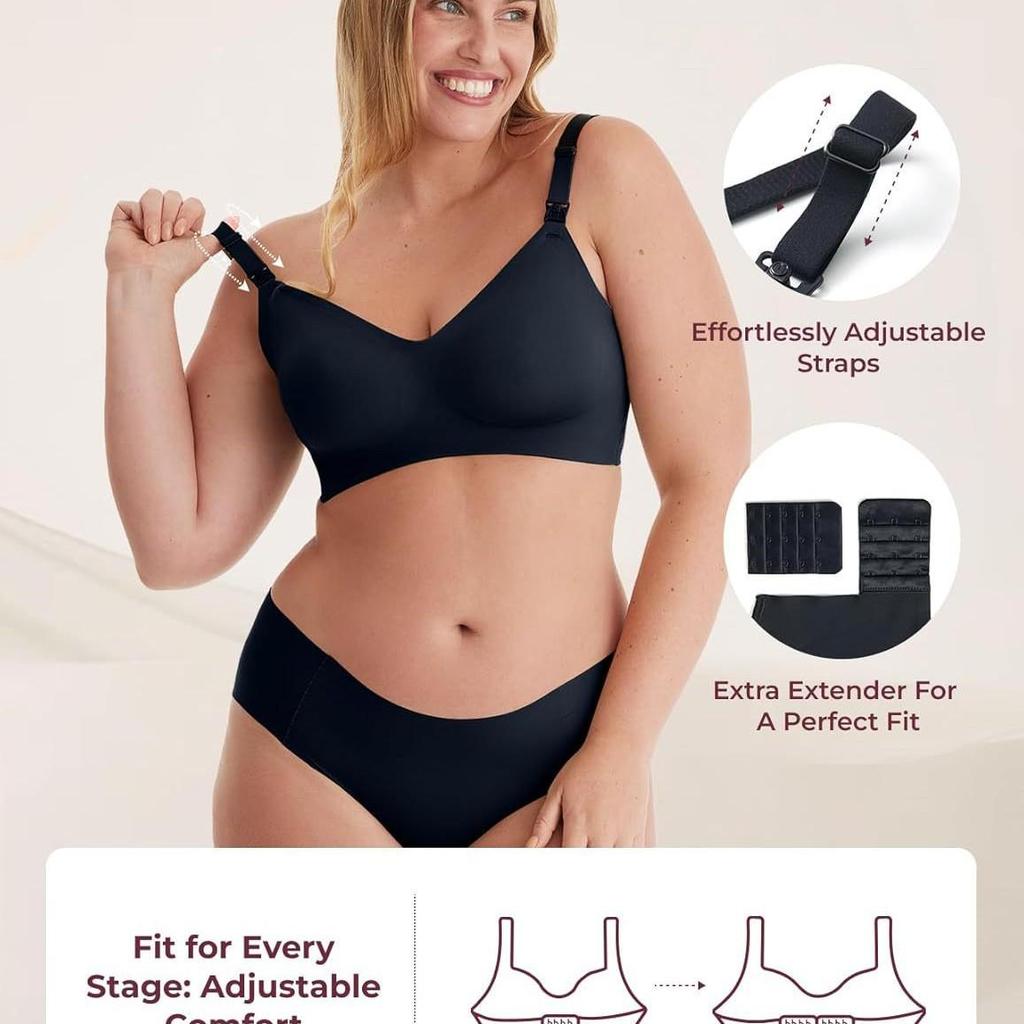 Reggiseno da allattamento senza cuciture Momcozy YN21 - Super confortevole e forma naturale Abbigliamento da notte per la maternità