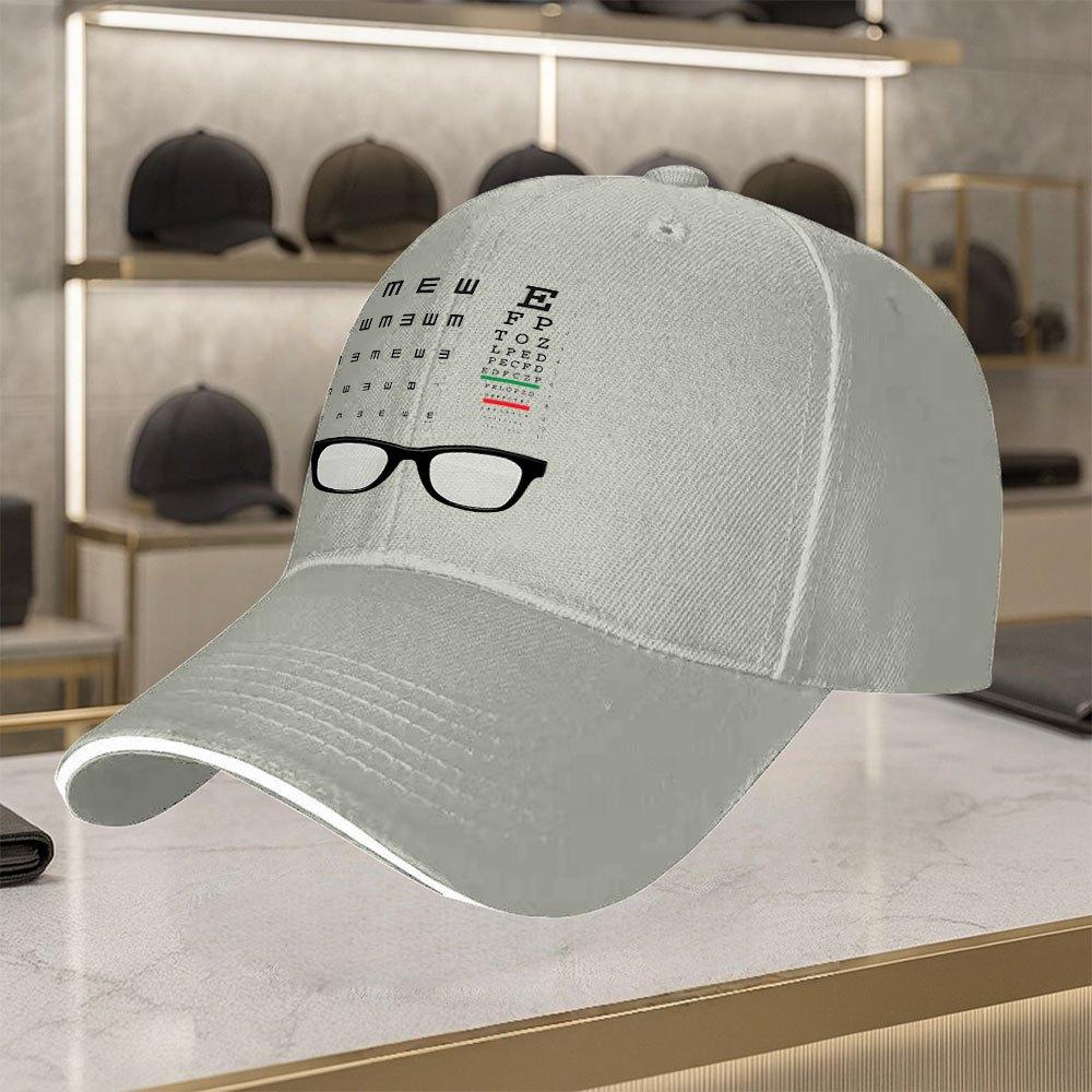 Unisex Trendy Baseball Cap for Unisex Vision Chart Print Series Fashionable and Versatile Daily Commute Accessory Stylish Duckb