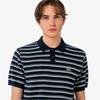 Lacoste Men's Multi Stripe Bouclé Mix Short Sleeve Sweater Polo Shirt PH578E-56G166