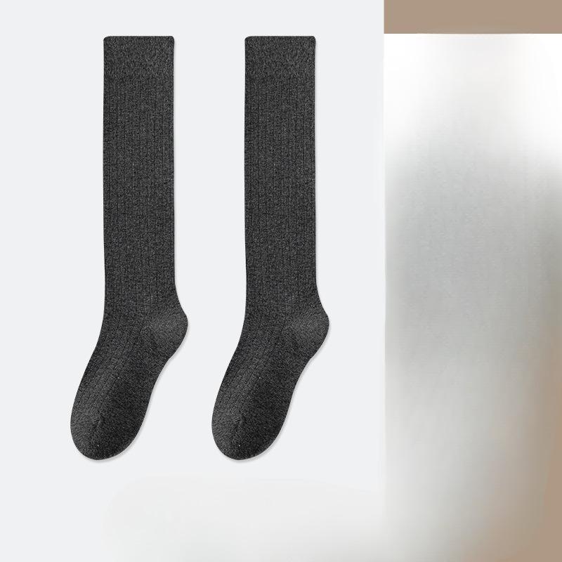 Spring and Autumn Grey Calf Socks for Women, Thin Socks for Slimming Legs, Autumn and Winter Long Socks