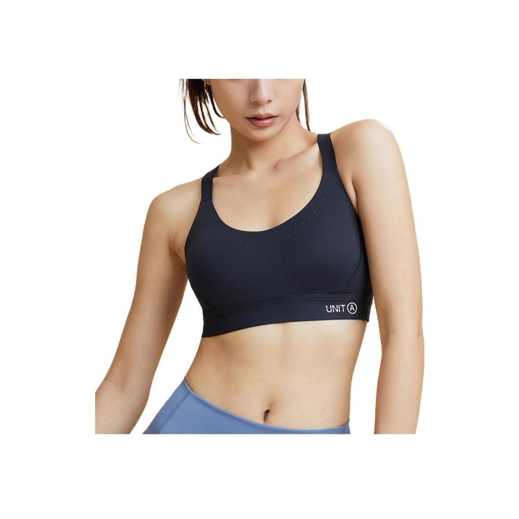 Anta Training Series Solid Color Printed Letter Running Shockproof Sports Underwear Women Underwear Black 162247105-3