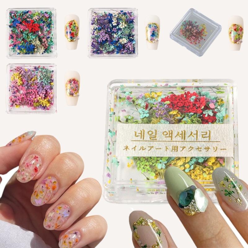 Japanese Style Nail Charms Nail Designs Nail Charms Dried Flower Nails Art Charms Nails Art Decorations for Weddings