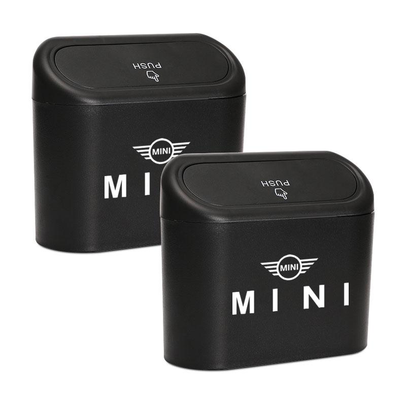 Car Vehicle Case Storage Box Black ABS Square Pressing Trash Can For BMW Mini Cooper F54 F55 F56 R56 R60 SONE Roadster Clubman Coupe
