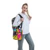 Colorful Graffiti Splashing Insulated Lunch Bag for Women Office Cooler Thermal Food Box Tote Portable Lunch Boxes Container
