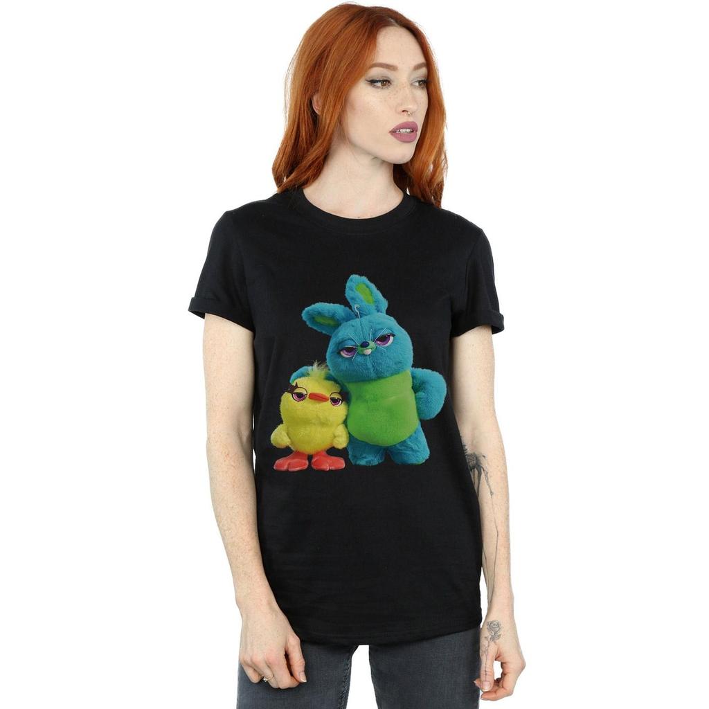 Disney Womens/Ladies Toy Story 4 Ducky And Bunny Cotton Boyfriend T-Shirt
