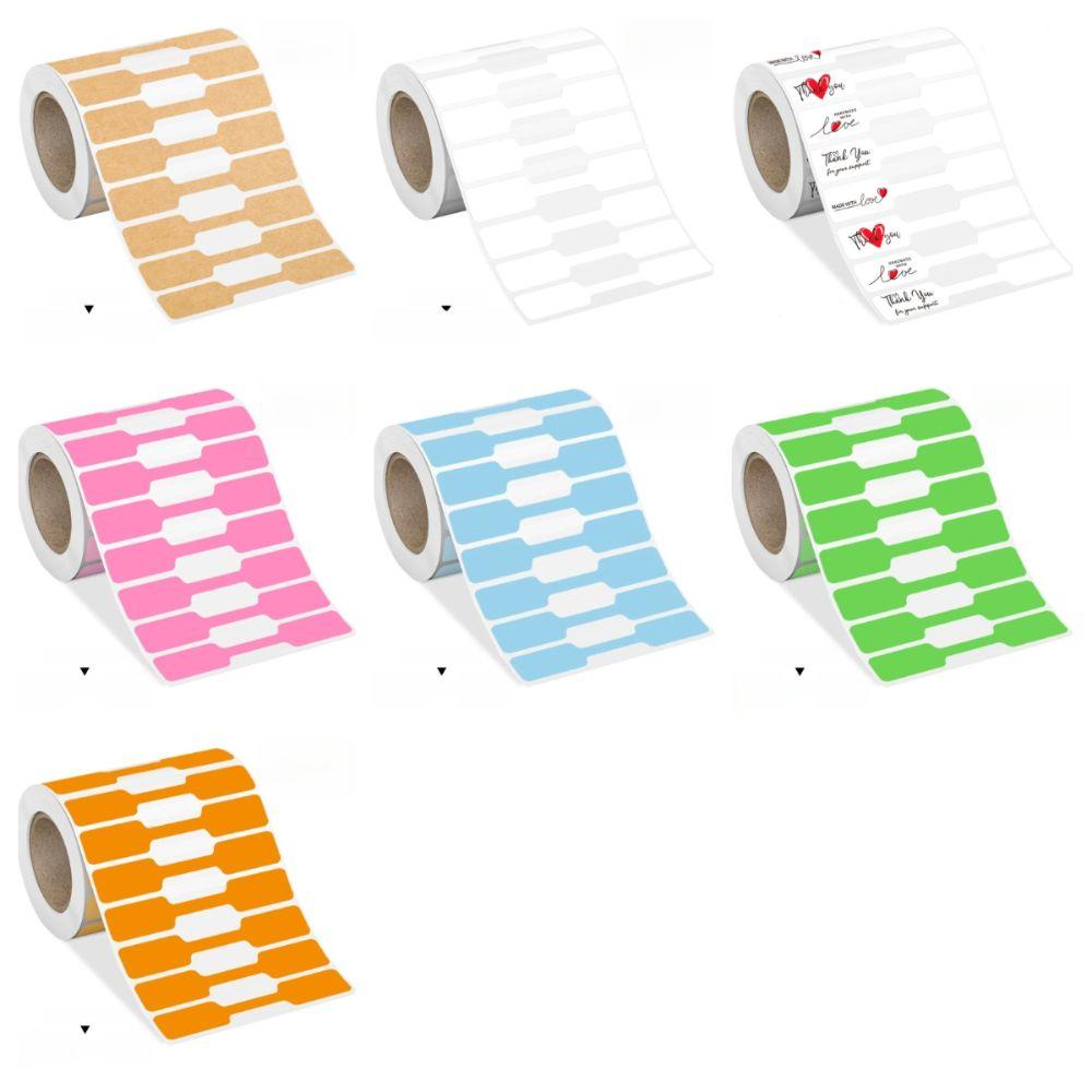 500Pcs Portable Price Tags Blank Kraft Paper Tags Ring Price Tags Sticker Jewelry Display