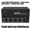 Professional 1 In 4 Out Stereo Splitter 3.5mm Auxs+AV L/R Audios Splitter For Stable Audios Transmission Audios Switcher