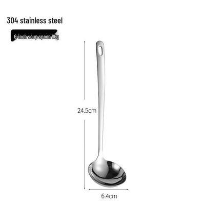 ZISIZ 304 Edelstahl Suppenkellen mit langem Griff