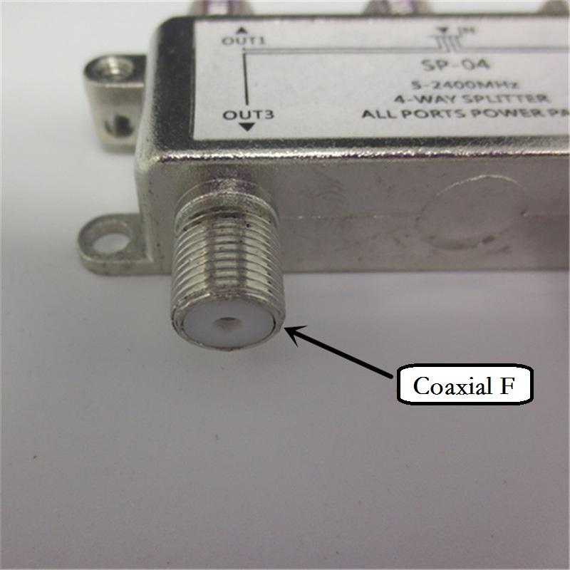 1PC 6 Way TV Splitter 5-2400 MHz Coax Cable Adapter For RG59 RG6 HDTV Satellite